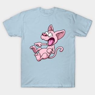 Crazy Laughing Sphynx Cat T-Shirt